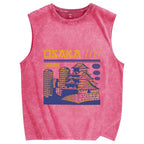 Osaka Japan Vintage Distressed Washed Tank Top