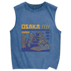 Osaka Japan Vintage Distressed Washed Tank Top