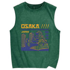 Osaka Japan Vintage Distressed Washed Tank Top