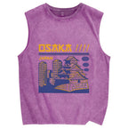 Osaka Japan Vintage Distressed Washed Tank Top
