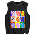 Unisex Pride Love Printed Washed Tank Top