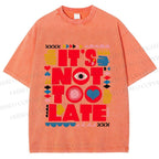 Unisex Bauhaus Eye Its Not Too Late Printed Washed Tee