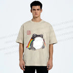 Unisex Pride Frog Cheerful Vibe Printed Washed Tee