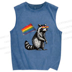 Unisex Rainbow Ally Printed Washed Tank Top