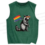Unisex Rainbow Ally Printed Washed Tank Top
