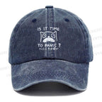 Unisex Panic Cat Vintage Casual Washed Cap