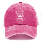 Unisex Panic Cat Vintage Casual Washed Cap