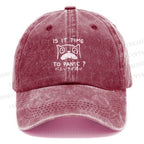 Unisex Panic Cat Vintage Casual Washed Cap