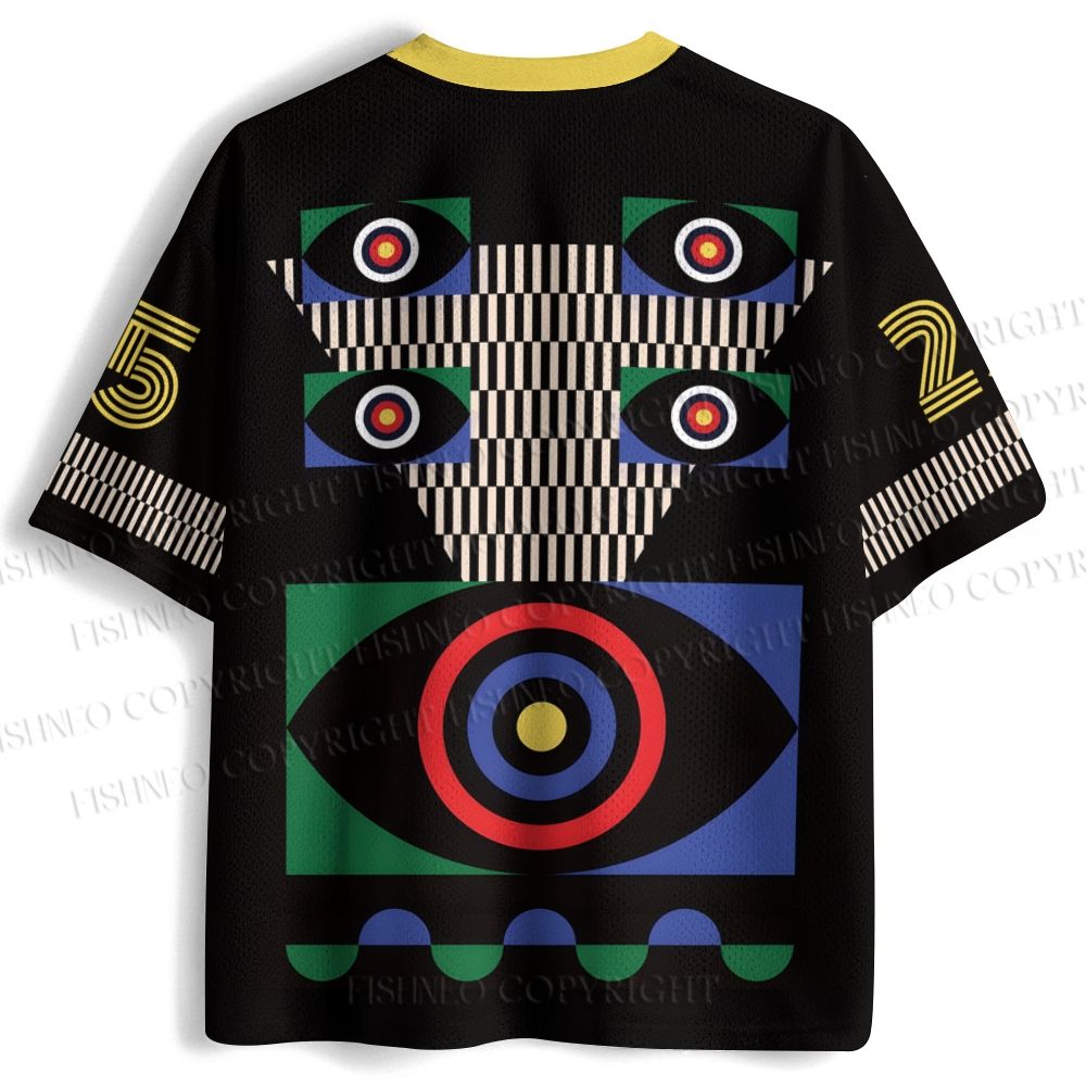 Abstract Minimalist Eye Jersey Shirts