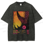 Unisex Yayoi Kusama Rhino Printed Washed Tee
