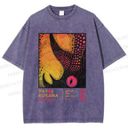 Unisex Yayoi Kusama Rhino Printed Washed Tee