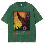 Unisex Yayoi Kusama Rhino Printed Washed Tee