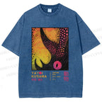 Unisex Yayoi Kusama Rhino Printed Washed Tee