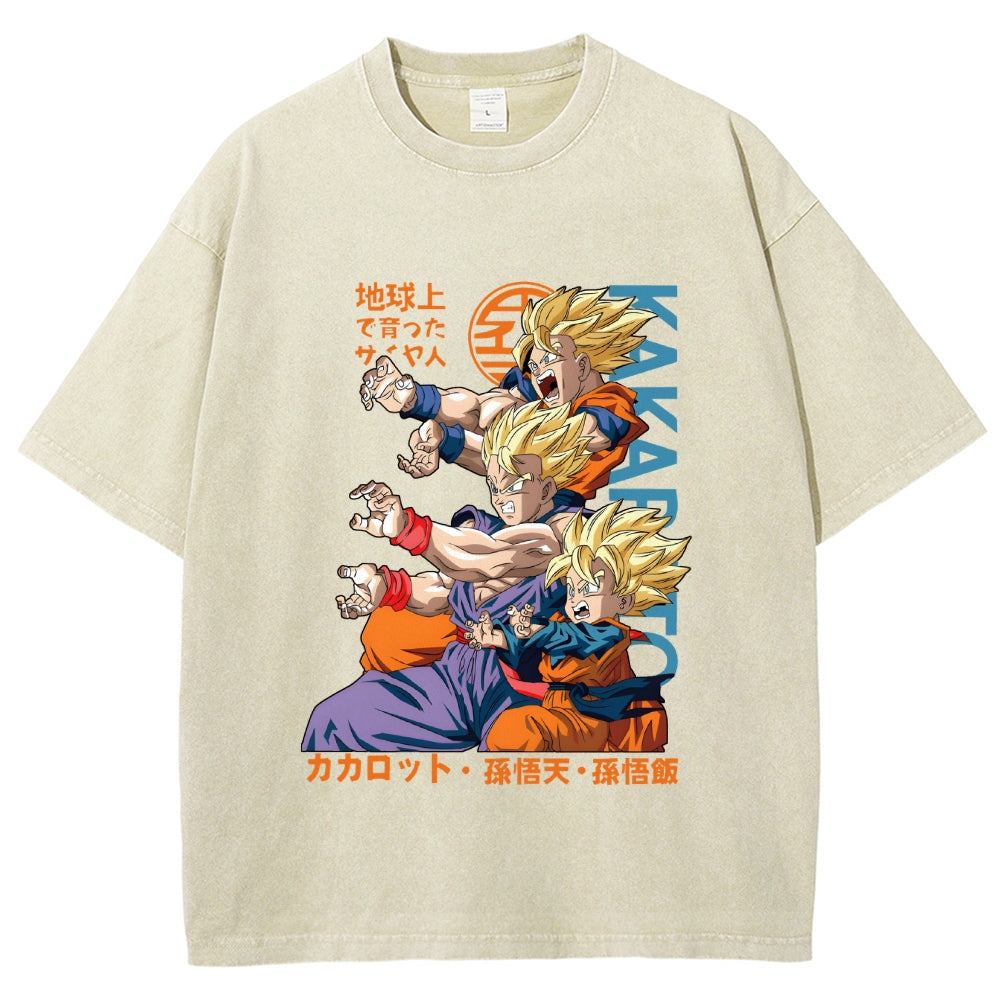 Dragon Ball Goku Vintage Japanese Washed T-Shirt