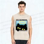 Unisex Don't Be Stressing Printed Washed Tank Top