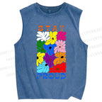 Unisex Stay Proud Printed Washed Tank Top