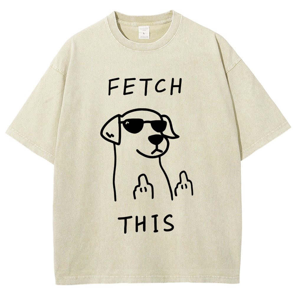 Unisex Rebellious Dog Washed T-Shirt