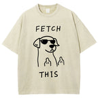Unisex Rebellious Dog Washed T-Shirt