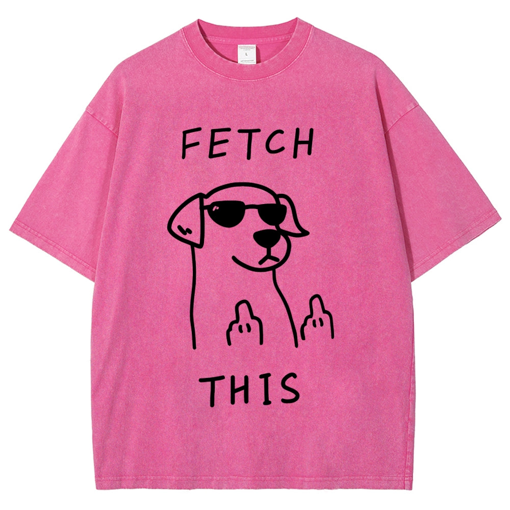 Unisex Rebellious Dog Washed T-Shirt