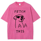 Unisex Rebellious Dog Washed T-Shirt