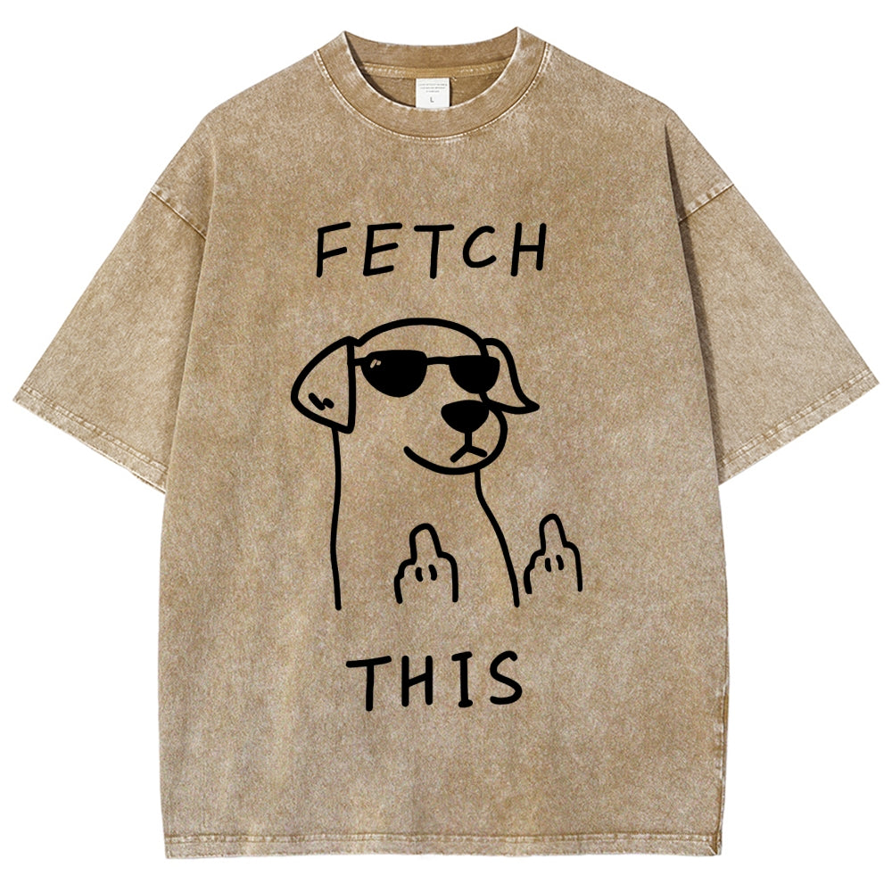 Unisex Rebellious Dog Washed T-Shirt