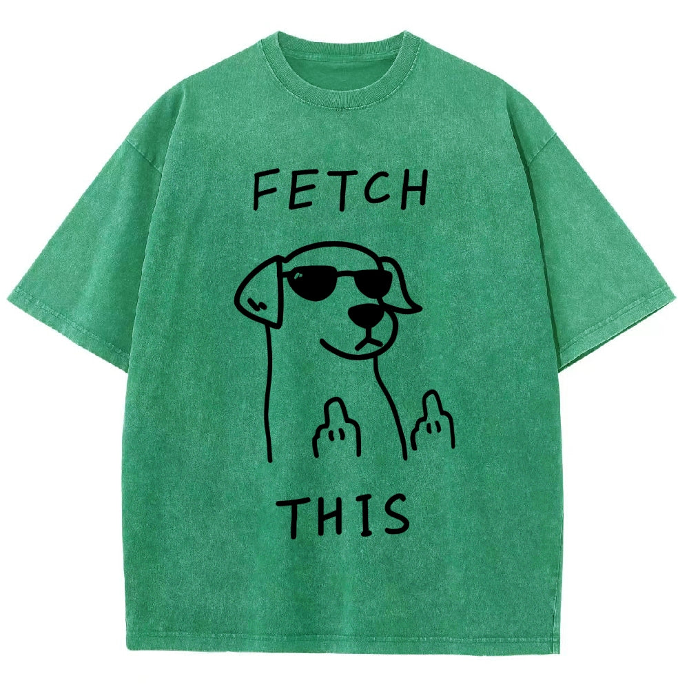 Unisex Rebellious Dog Washed T-Shirt