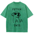 Unisex Rebellious Dog Washed T-Shirt