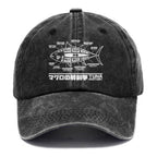 Tuna Dissection Map Japanese Washed Cap
