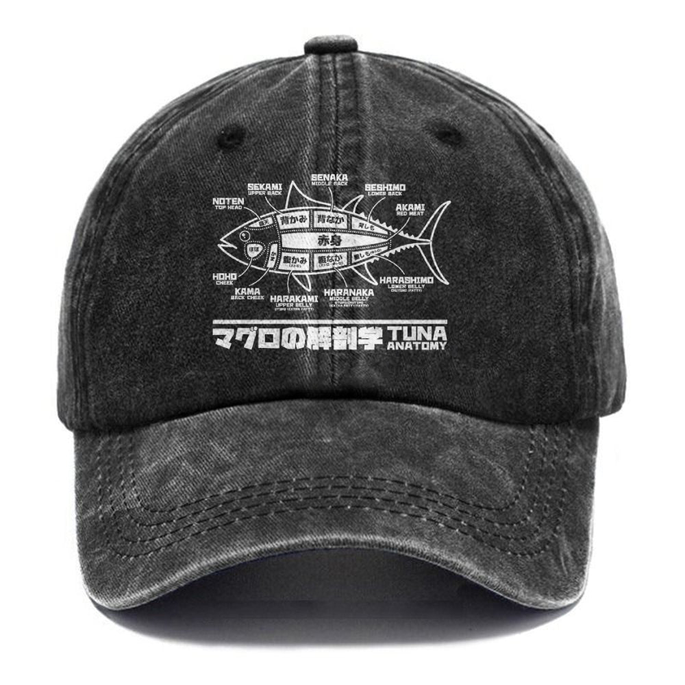 Tuna Dissection Map Japanese Washed Cap