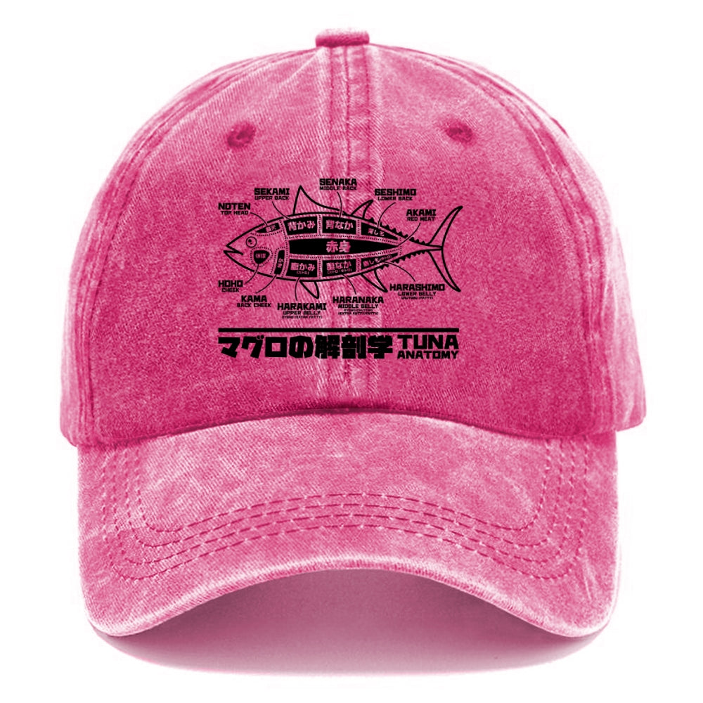 Tuna Dissection Map Japanese Washed Cap