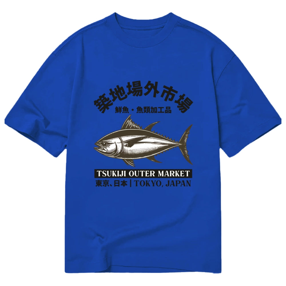 Japanese Style Tuna Pattern T-shirt