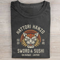 Unisex Hattori Lion Printed Washed Folded T-shirt