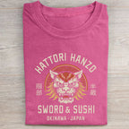 Unisex Hattori Lion Printed Washed Folded T-shirt