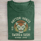 Unisex Hattori Lion Printed Washed Folded T-shirt