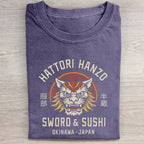 Unisex Hattori Lion Printed Washed Folded T-shirt