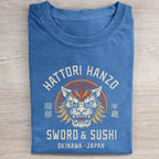 Unisex Hattori Lion Printed Washed Folded T-shirt