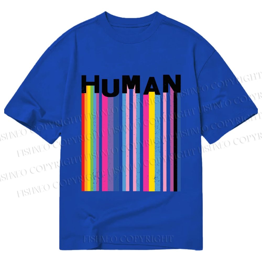 Unisex Classic Cotton Pride Human Printed T-shirt