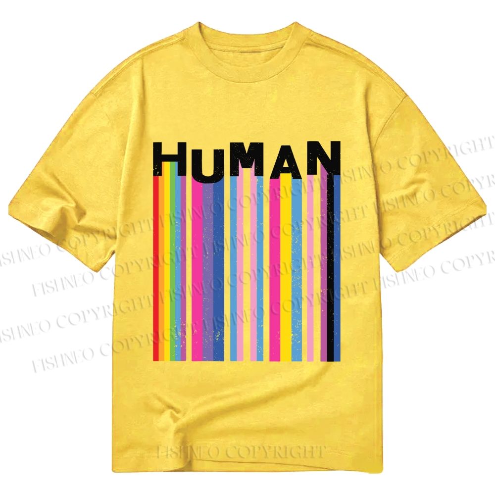Unisex Classic Cotton Pride Human Printed T-shirt