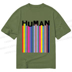 Unisex Classic Cotton Pride Human Printed T-shirt
