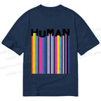 Unisex Classic Cotton Pride Human Printed T-shirt