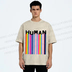 Unisex Pride Human Printed Washed Tee