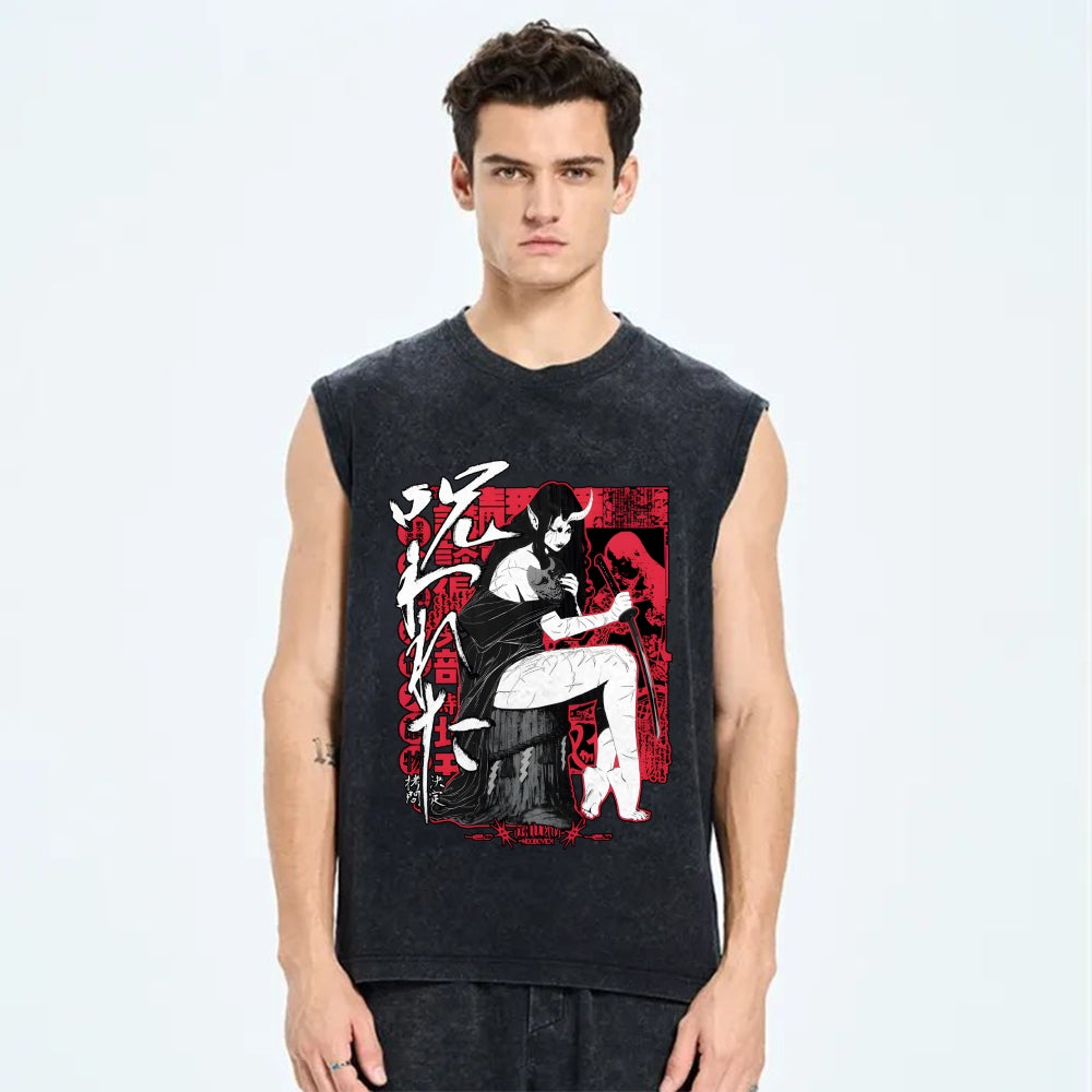 Cursed Vintage Distressed Washed Tank Top