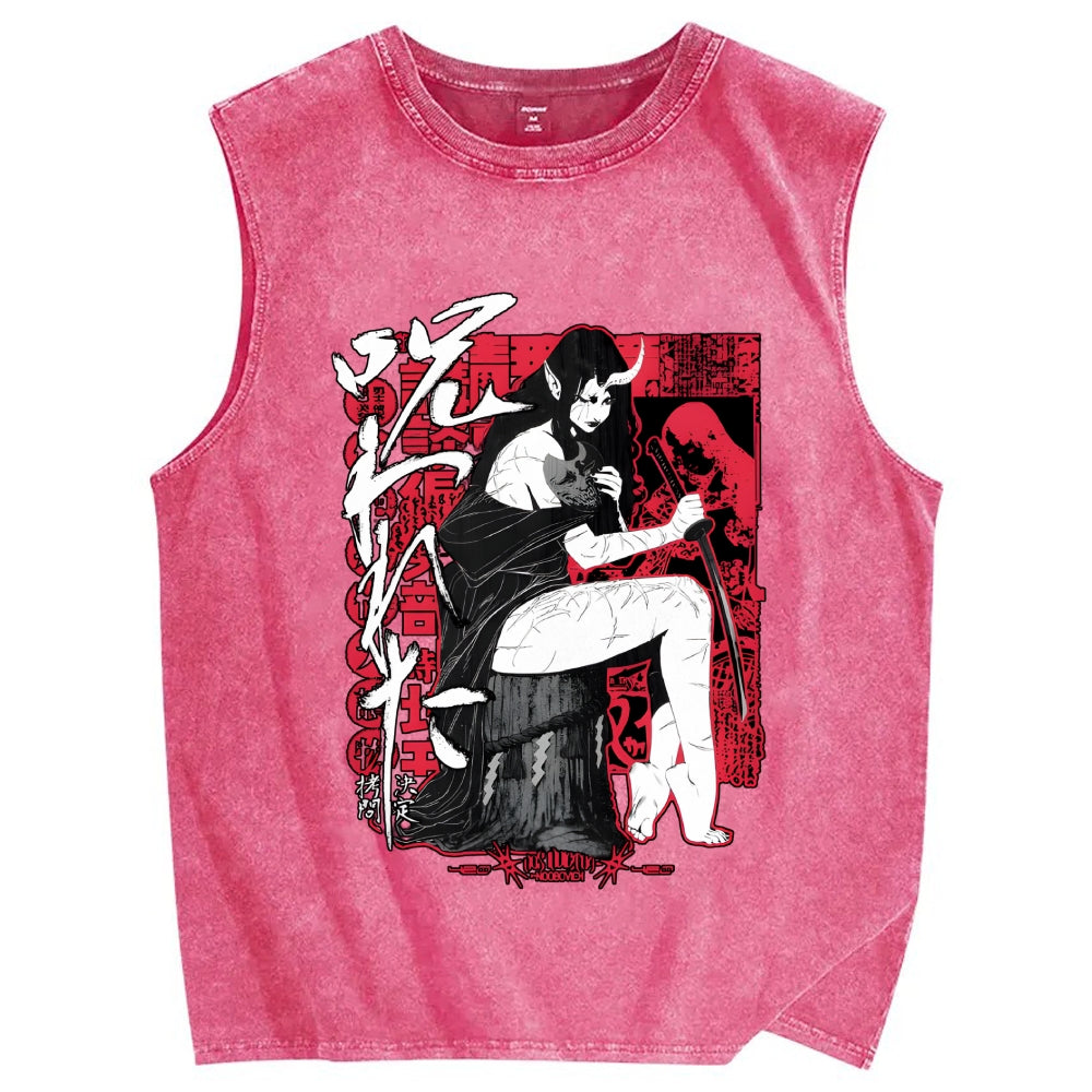 Cursed Vintage Distressed Washed Tank Top