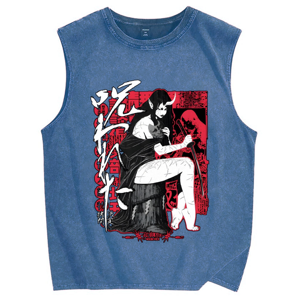 Cursed Vintage Distressed Washed Tank Top