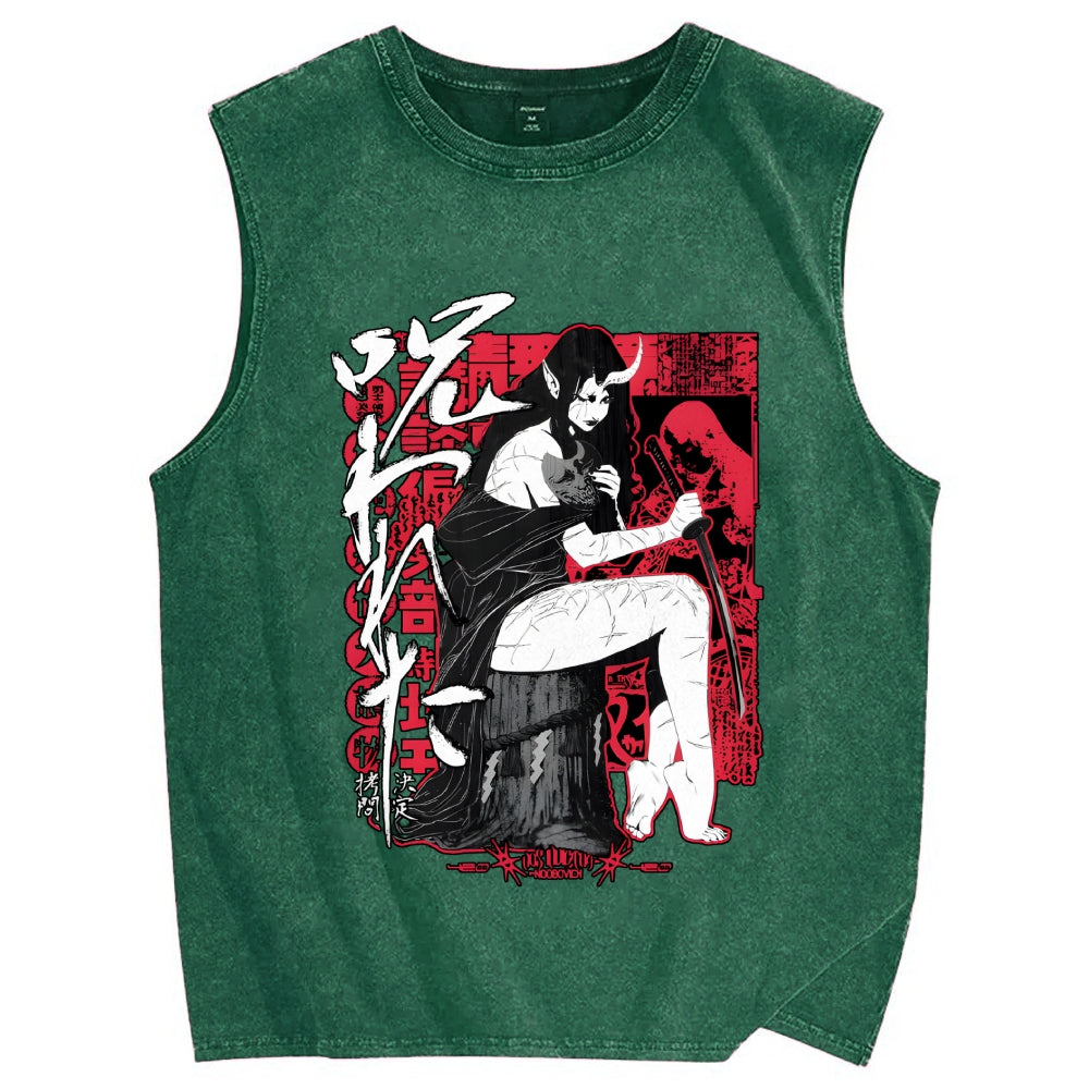 Cursed Vintage Distressed Washed Tank Top