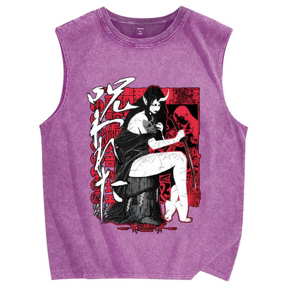 Cursed Vintage Distressed Washed Tank Top