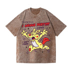 Unisex Rabbit Printed Washed Tee