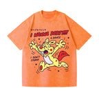 Unisex Rabbit Printed Washed Tee