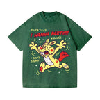 Unisex Rabbit Printed Washed Tee