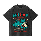 Unisex Dog Printed Washed Tee